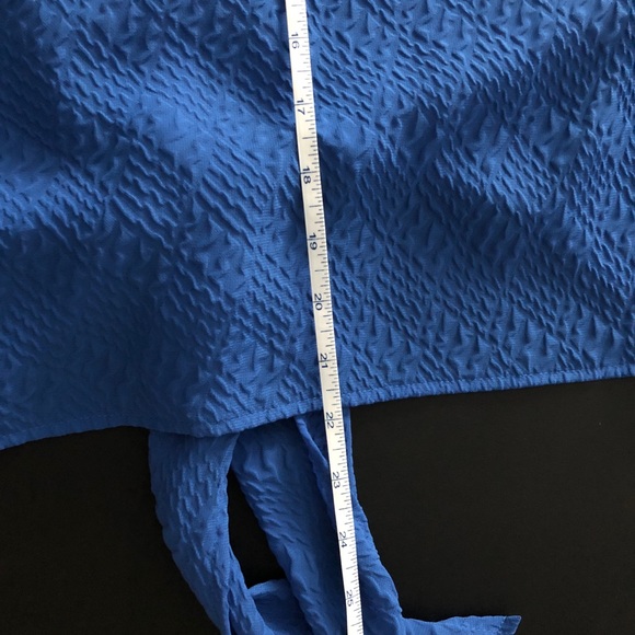 Blue by Saks Fifth Avenue tie front blouse - Picture 6 of 7